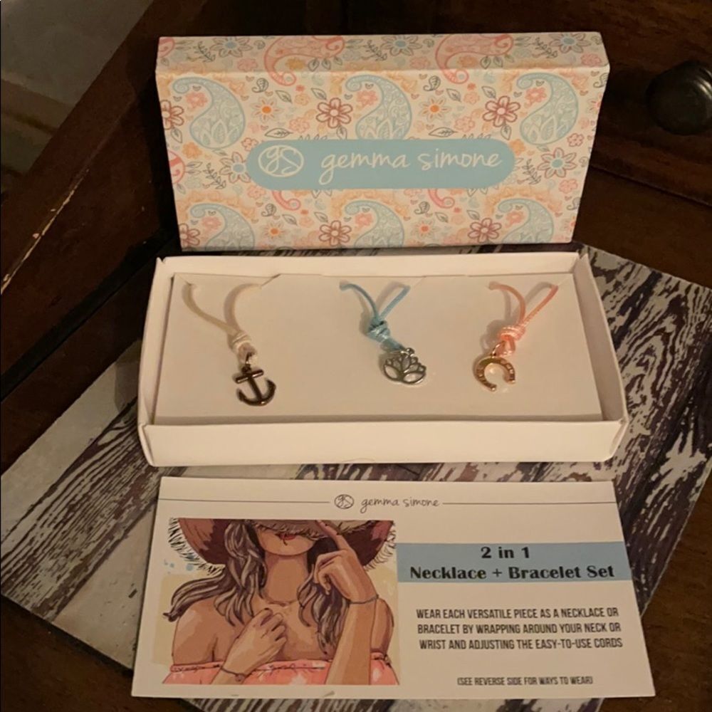 NEW Gemma Simone 🌊Nautical🌊 Necklace & Bracelet Set